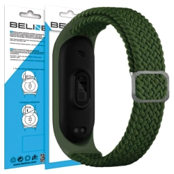 Beline pasek Mi Band 7/6/5 Textilezielony/green
