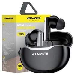 AWEI słuchawki Bluetooth 5.3 T50 TWS+ stacja dokująca czarny/black