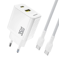 Ładowarka sieciowa Dudao A27 MaxC 35W + kabel USB-C - biała