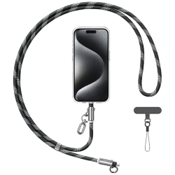 Smycz do telefonu z kablem do ładowania  Usams SJ746 30W USB-C do Lightning 1.2m czarny
