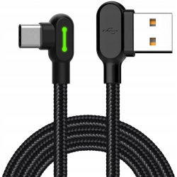 MCDODO KABEL KĄTOWY 90° USB-C SZYBKIE ŁADOWANIE DWUSTRONNY USB TYP C LED 1M