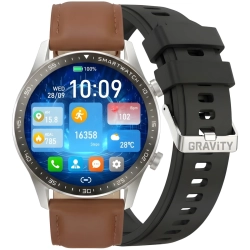 Smartwatch Gravity Srebrny 2 Paski GT10-8 Smartwatch Gravity Srebrny 2 Paski GT10-8
