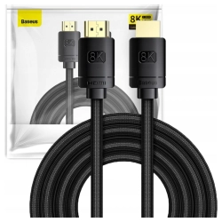 Kabel HDMI 2.1 Baseus High Definition Series, 8K 60Hz, 3D, HDR, 48Gbps, 3m (czarny)