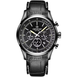 Zegarek Męski Giewont Chronograph Sapphire Czarny GW7650-A4