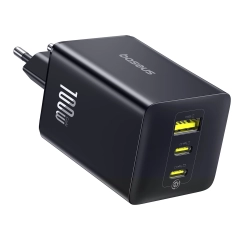 Ładowarka sieciowa Baseus EnerFill FE11 100W 2 x USB-C + USB-A - czarna