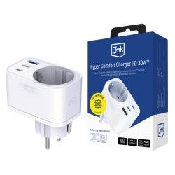 Accessories - 3mk Comfort Charger GaN 30W QC PD PPS 2C1A1S White Accessories - 3mk Comfort Charger GaN 30W QC PD PPS 2C1A1S White
