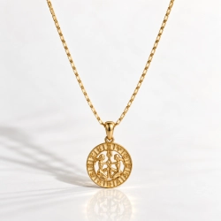Naszyjnik ze znakiem zodiaku Bliźnięta (C26/TAL/32/5AU)