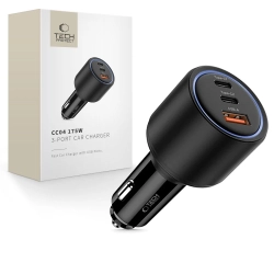 TECH-PROTECT CC04 3-PORT CAR CHARGER PD175W BLACK TECH-PROTECT CC04 3-PORT CAR CHARGER PD175W BLACK