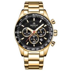 Zegarek Męski Giewont Chronograph Sapphire Złoto Czarny GW9140-B4