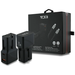 Ładowarka sieciowa TUMI Travel Adapter   25W USB-C / USB-A + Kabel USB-C/USB-C czarny