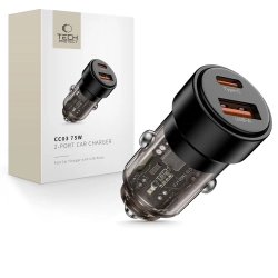 TECH-PROTECT CC03 2-PORT CAR CHARGER PD75W BLACK TECH-PROTECT CC03 2-PORT CAR CHARGER PD75W BLACK