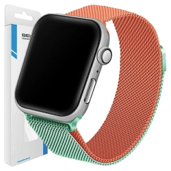 Beline pasek Apple Watch Steel38/40/41mm zielono-pomarańczowy green/orange