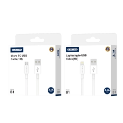 JELLICO kabel B1 Micro USB 3.1A 1M Biały