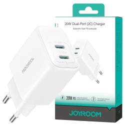 Ładowarka sieciowa Joyroom JR-TCF12 Dual-Port (2C) 20W (biały)