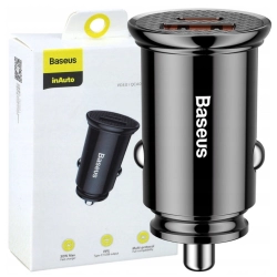 Ładowarka samochodowa Baseus Circular PD QC4.0+ 5A 30W (czarna) Ładowarka samochodowa Baseus Circular PD QC4.0+ 5A 30W (czarna)