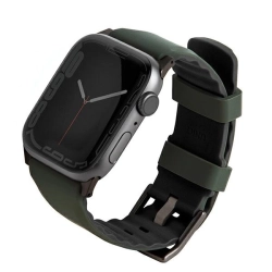 UNIQ pasek Linus Apple Watch Series1/2/3/4/5/6/7/8/9/SE/SE2/Ultra/Ultra 2 42/44/45/49mm. Airosoft Silicone zielony/moss green