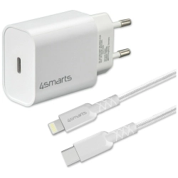 Ładowarka sieciowa 4smarts VoltPlug 20W PD MFI USB-C z kable USB-C do Lightning biały Ładowarka sieciowa 4smarts VoltPlug 20W PD MFI USB-C z kable USB-C do Lightning biały