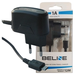 Beline Ład. siec. microUSB 1A czarna/black Beline Ład. siec. microUSB 1A czarna/black