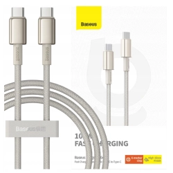 Kabel USB-C do USB-C Baseus Tungsten Gold, 100W, 1m (złoty)