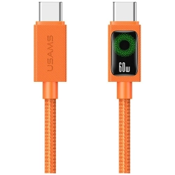 Kabel USAMS SJ773 PD 60W USB-C/USB-C     1.2m pomarańczowy