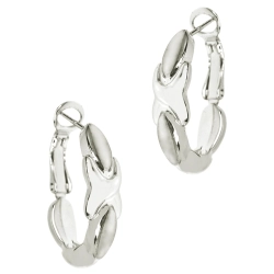 Kolczyki półkoła do codziennego noszenia srebrne