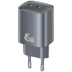 Ładowarka sieciowa USAMS CC305 T66 45W   GaN 2xUSB-C tarnish