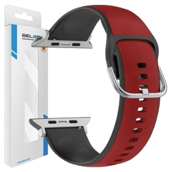 Beline pasek Apple Watch Silico Leather38/40/41mm czerwono-czarny /red-black box
