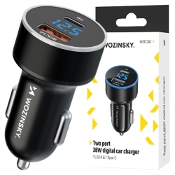 Ładowarka samochodowa Wozinsky WDCCAC USB-C USB-A 36W - czarna