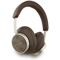 Słuchawki nauszne Guess Bluetooth ENC 4G Classic Logo brązowy