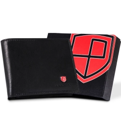 Składany portfel męski ze skóry naturalnej - Peterson