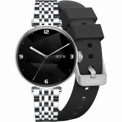 Smartwatch Gravity Srebrno Czarny 2 Paski GT26-9 Smartwatch Gravity Srebrno Czarny 2 Paski GT26-9