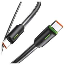 USAMS Kabel USB-C/USB-C 1m SJ73460W czarny/black  YU Series SJ734USB01 (US-SJ734)