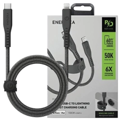 ENERGEA kabel Flow USB-C - LightningC94 MFI 1.5m czarny/black 60W 3A PD Fast Charge ENERGEA kabel Flow USB-C - LightningC94 MFI 1.5m czarny/black 60W 3A PD Fast Charge