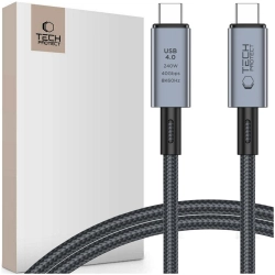 TECH-PROTECT ULTRABOOST MAX USB 4.0 8K 40GBPS TYPE-C CABLE PD240W 100CM GREY