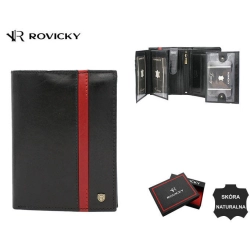 Duży, skórzany portfel męski z systemem RFID - Rovicky