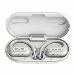 AWEI słuchawki Bluetooth 5.4 OWS T93+ stacja dokująca białe/white