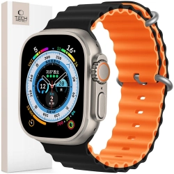 TECH-PROTECT ICONBAND PRO APPLE WATCH 6 / 7 / 8 / 9 / 10 / SE / ULTRA 1 / 2 (44 / 45 / 46 / 49 MM) BLACK/ORANGE