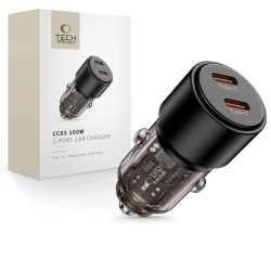 TECH-PROTECT CC03 2-PORT CAR CHARGER PD100W BLACK TECH-PROTECT CC03 2-PORT CAR CHARGER PD100W BLACK