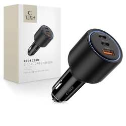 TECH-PROTECT CC04 3-PORT CAR CHARGER PD130W BLACK TECH-PROTECT CC04 3-PORT CAR CHARGER PD130W BLACK