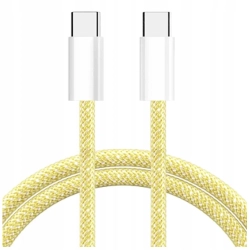 CO2 ŁADOWARKA KABEL USB-C SZYBKIE ŁADOWANIE USB TYP C DO IPHONE 15 16 1M ŻÓŁTY