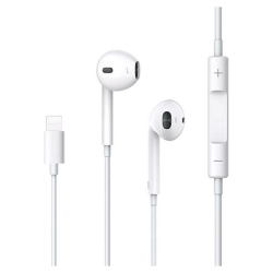 USAMS Słuchawki stereo EP-24 lightningiPhone 7/8/X/XS/XS Max/XR biały/white HSEP2401
