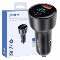 PALPRO SZYBKA ŁADOWARKA SAMOCHODOWA DO TELEFONU LAPTOPA 2X USB-C USB-A 95W