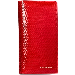 Damski portfel Peterson na karty pieniądze pojemny skórzany ochrona RFID