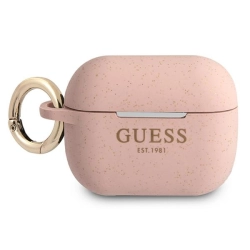 Guess GUAPSGGEP AirPods Pro coverróżowy/pink Silicone Glitter