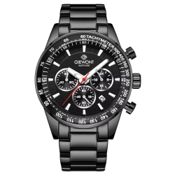 Zegarek Męski Giewont Chronograph Sapphire Czarny GW9140-B2