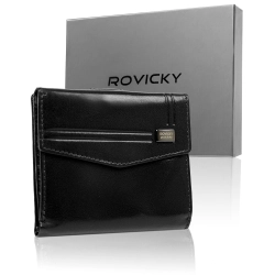 Rovicky skórzany portfel damski bezpieczny karty