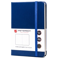 Notes notatnik twarda oprawa planer A6 journal Peterson w kropki mały