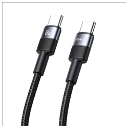 USAMS Kabel USB-C na USB-C 60W 1.2m      Aluminum Alloy Data Cable SY Series SJ724USB01 (US-SJ724)