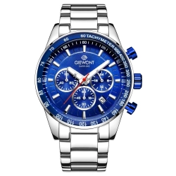 Zegarek Męski Giewont Chronograph Sapphire Srebrno Niebieski GW9140-B3