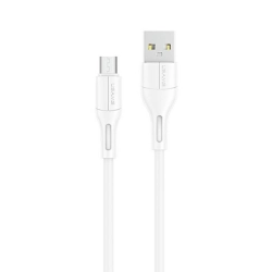 USAMS Kabel U68 microUSB 2A Fast Charge1m biały/white SJ502USB02 (US-SJ502)